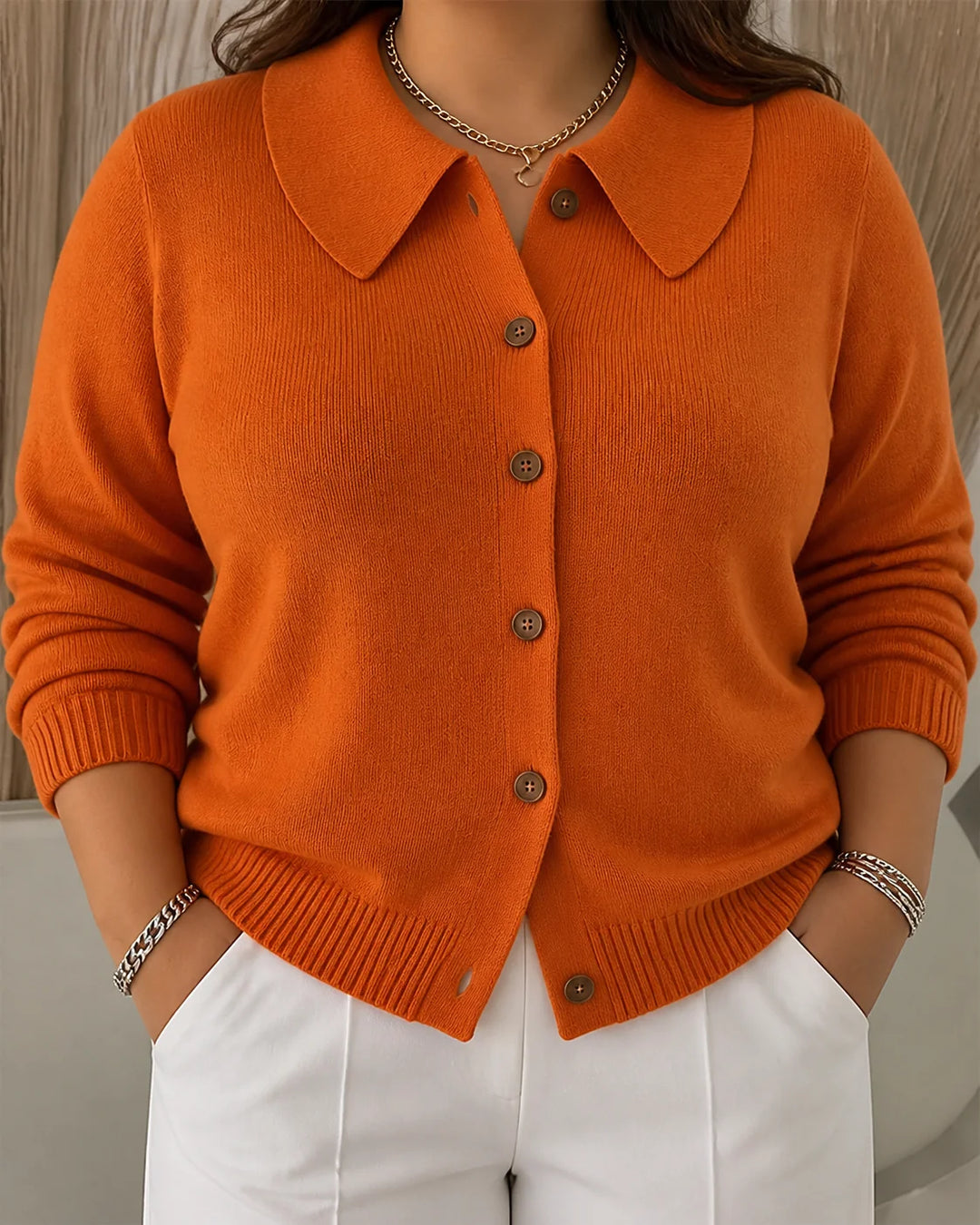 Vespera | Button Collar Cardigan