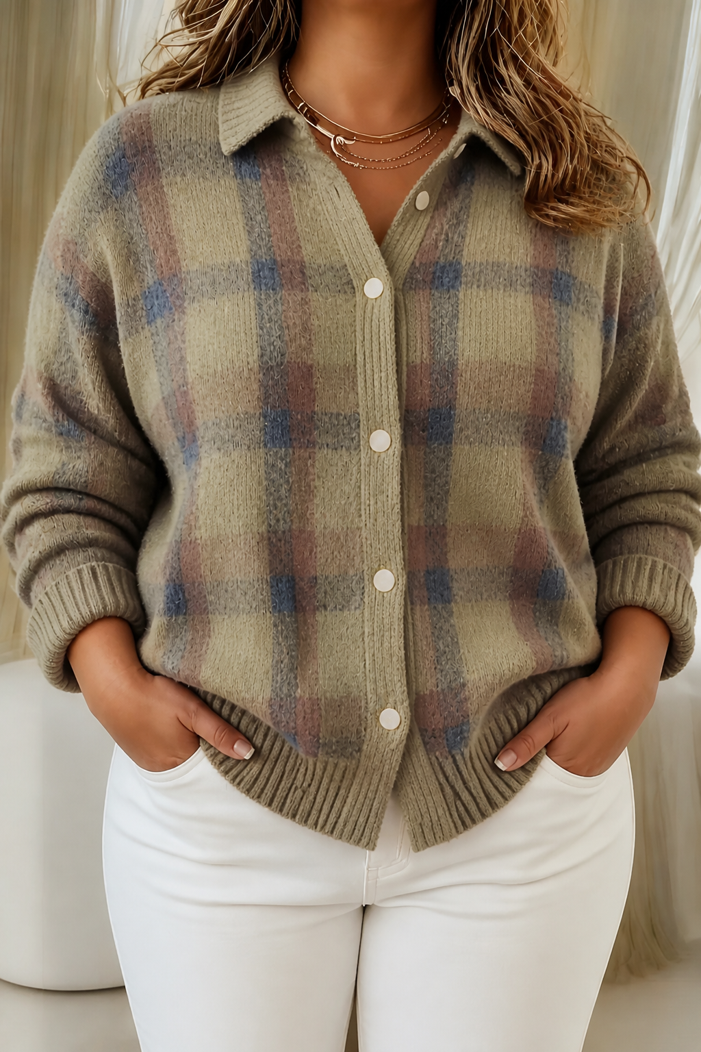 Camille | Plaid Cardigan