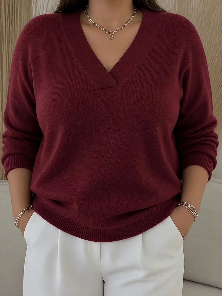 Vivelle | Relaxed V-Neck Sweater