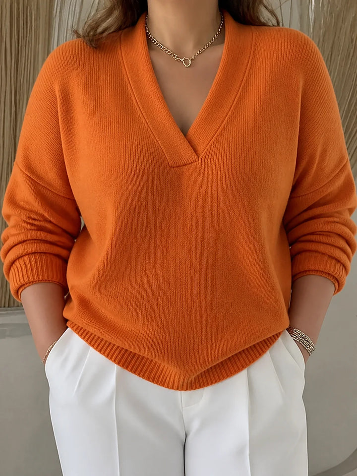 Vivelle | Relaxed V-Neck Sweater