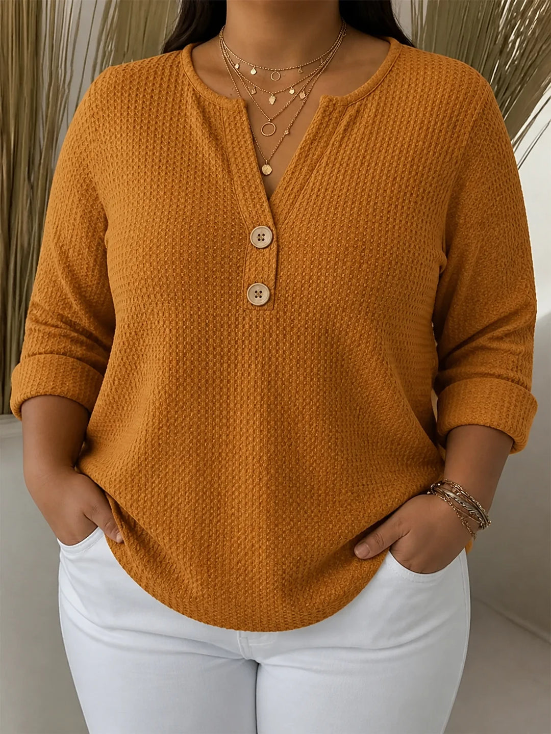 Lucinda | Henley Button Top