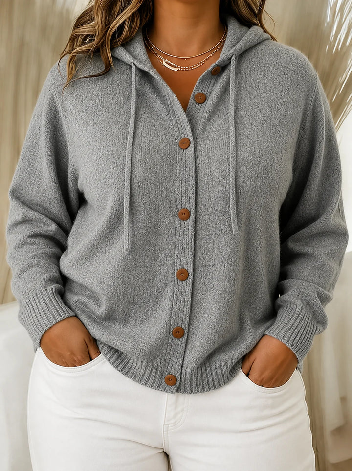 Brenda | Cozy Button Cardigan Hoodie
