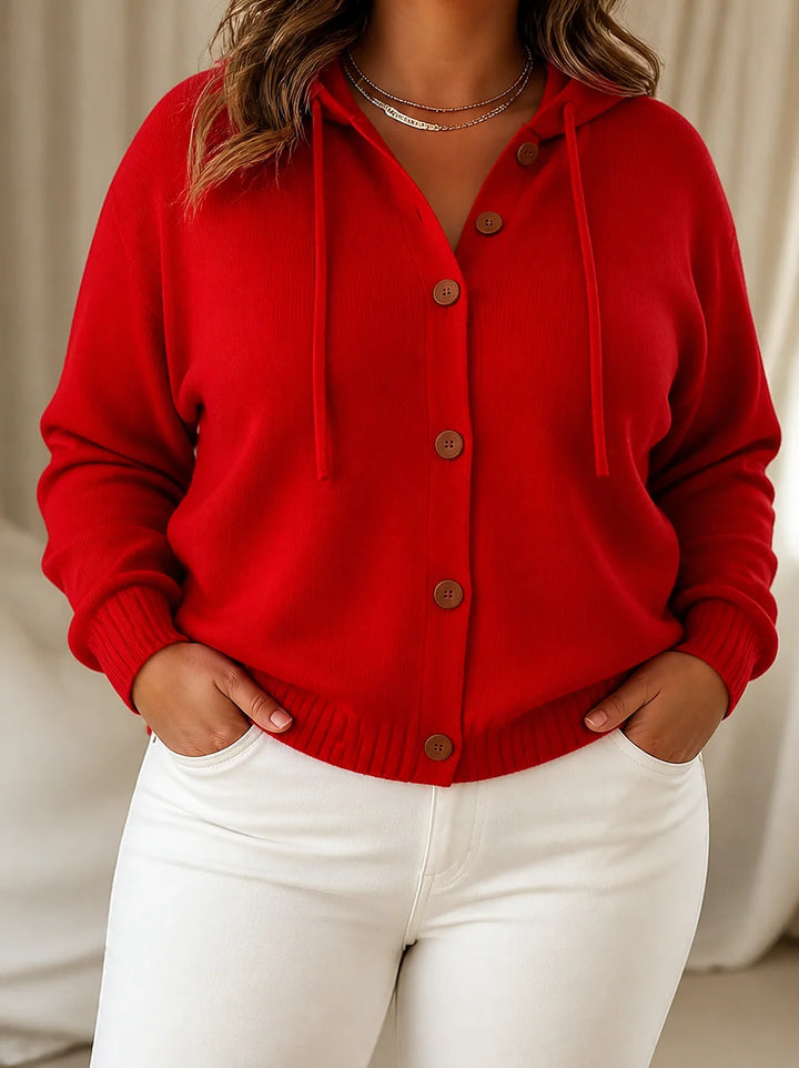 Brenda | Cozy Button Cardigan Hoodie