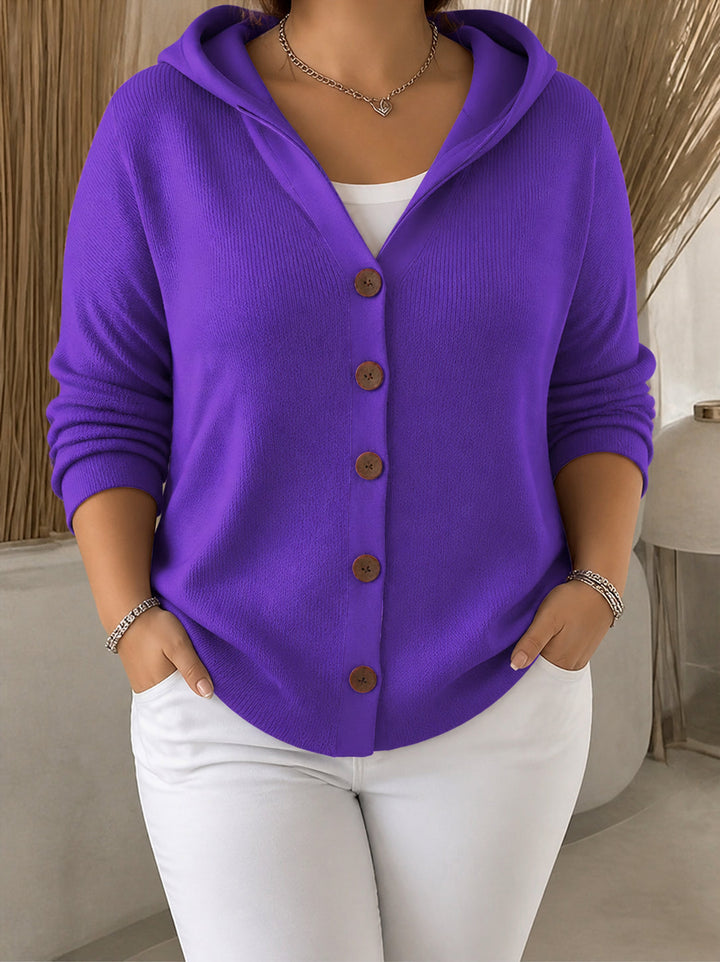 Darienne | Hooded Button-Up Knit Cardigan