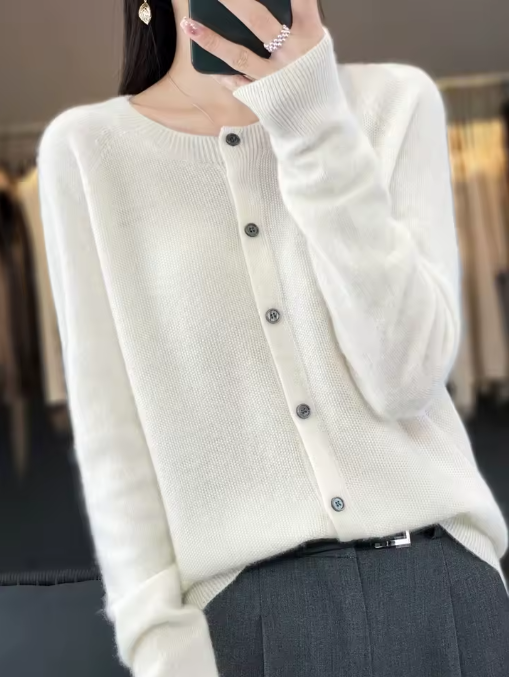Patricia | Cashmere Button Cardigan