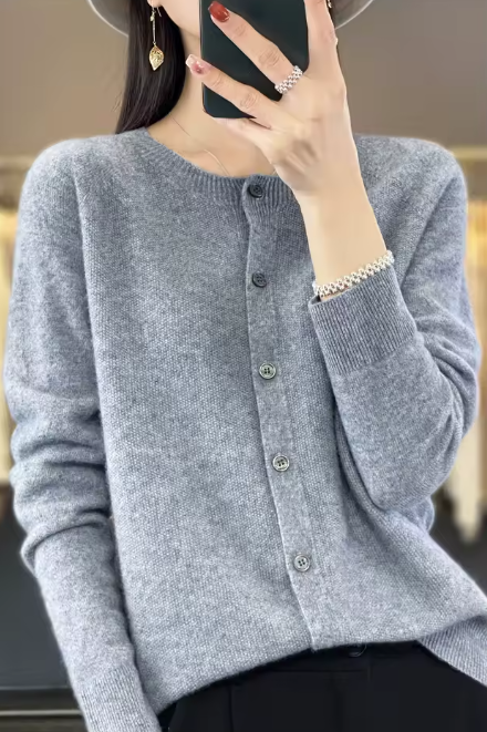 Patricia | Cashmere Button Cardigan