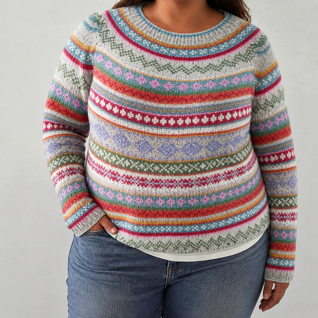 Violet - Retro Scandinavian knitted sweater