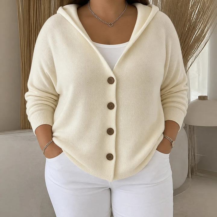Darienne | Hooded Button-Up Knit Cardigan