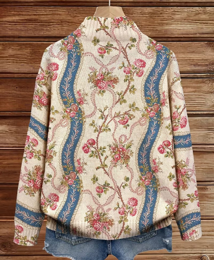 Judith | Paisley Pattern Zip Cardigan