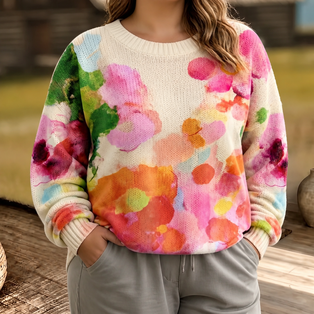 Ondina | Multicolor Floral Knit Sweater