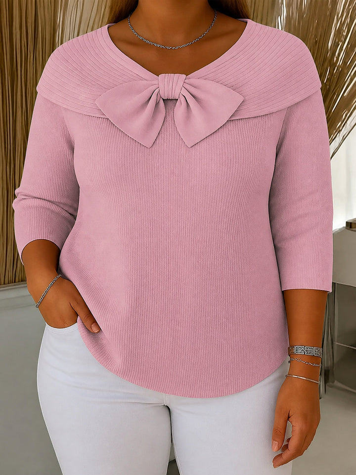 Tivella | Sweater with Bow and Round Neckline