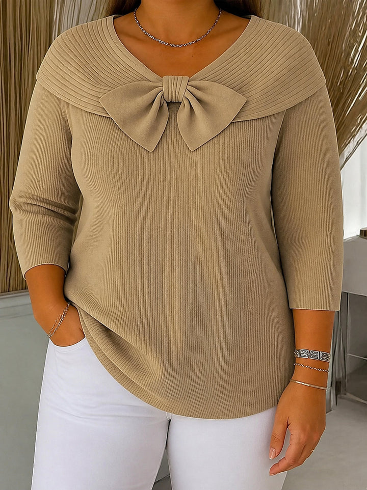 Tivella | Sweater with Bow and Round Neckline