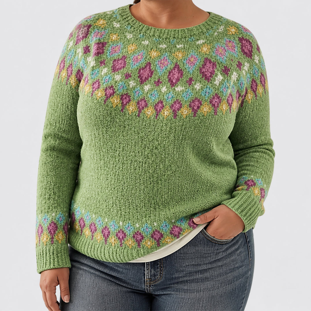 Sandra - Retro Scandinavian knitted sweater